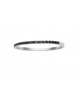 Pierścionek z białego złota z czarnymi brylantami 0.05 ct ring's - 275/05 0.05 ct Black Diamonds